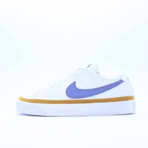 Tenis Nike Court Legacy para mujer, color blanco y gris, tenis sneakers. Diseño fabricado con materiales resistentes
