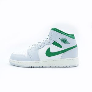 Jordan 1 Mid Platinum Pine Green